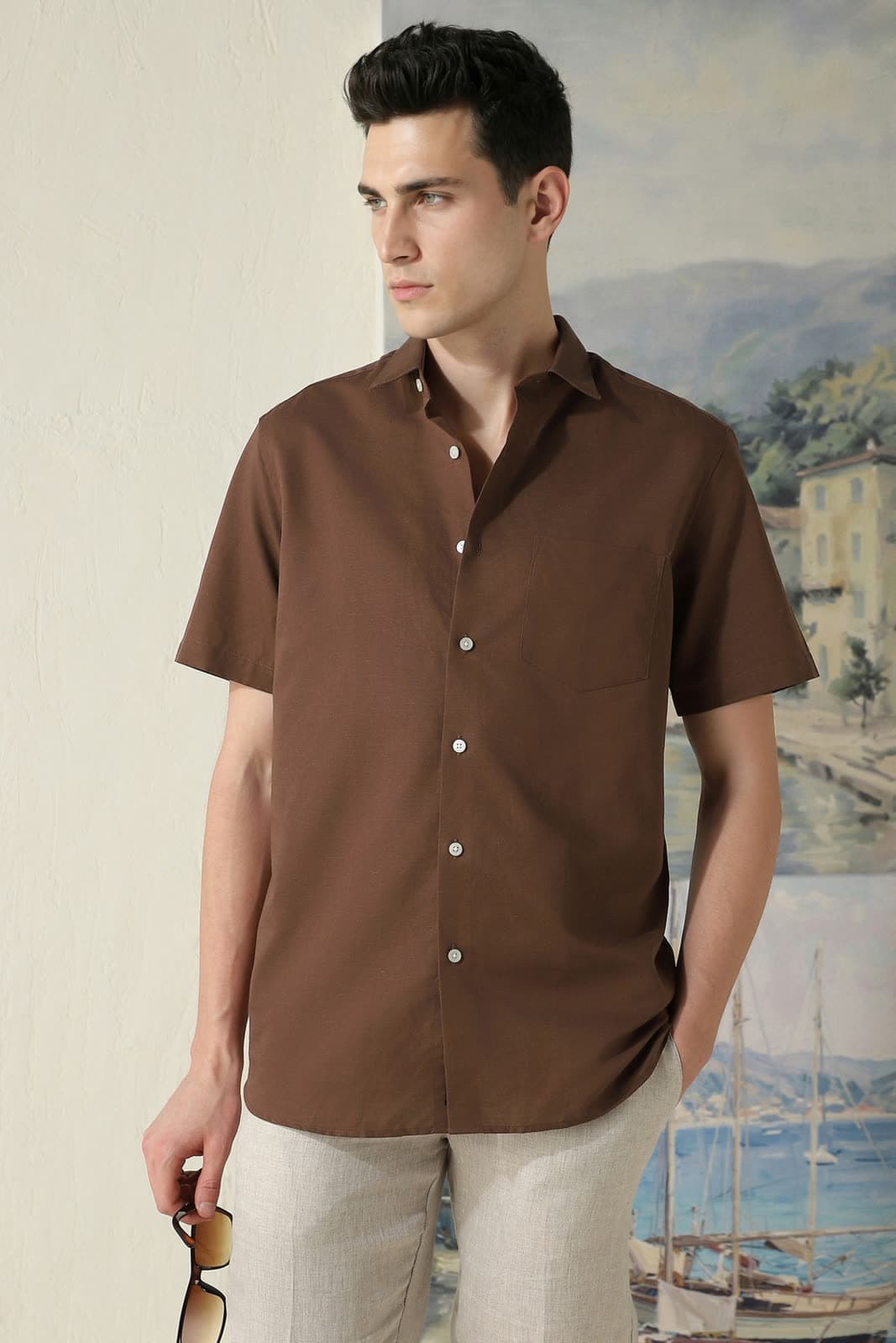 AI model on a live Louis Philippe product page