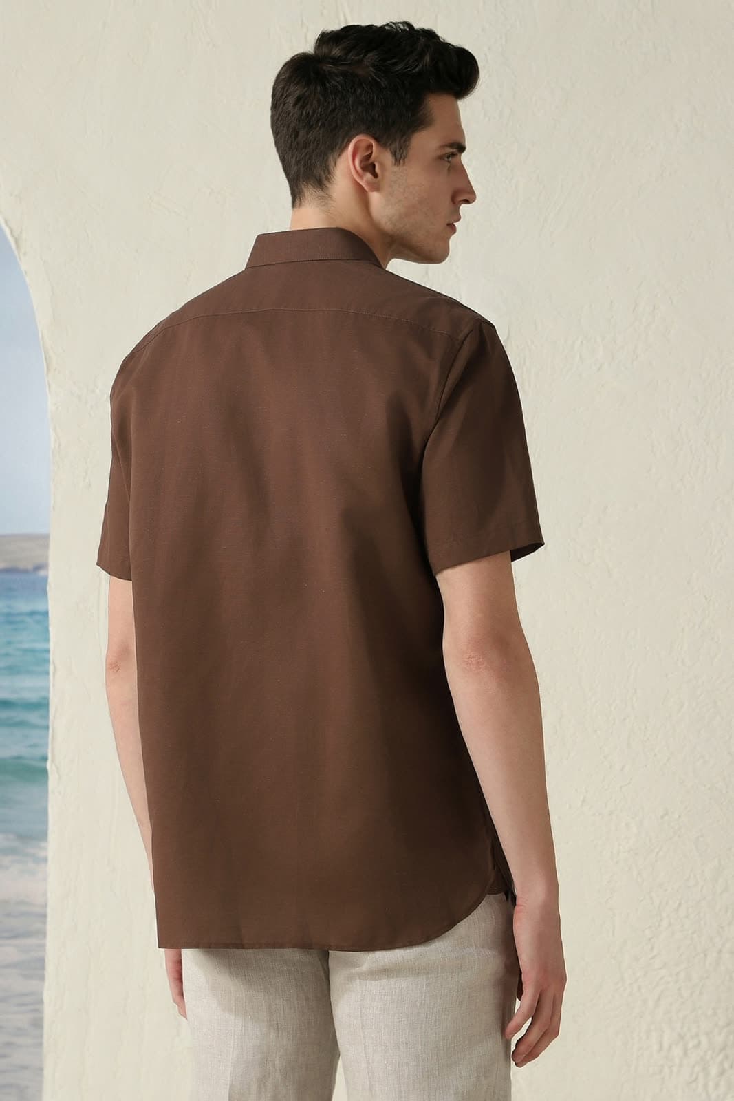 AI model wearing a real garment — live on Louis Philippe