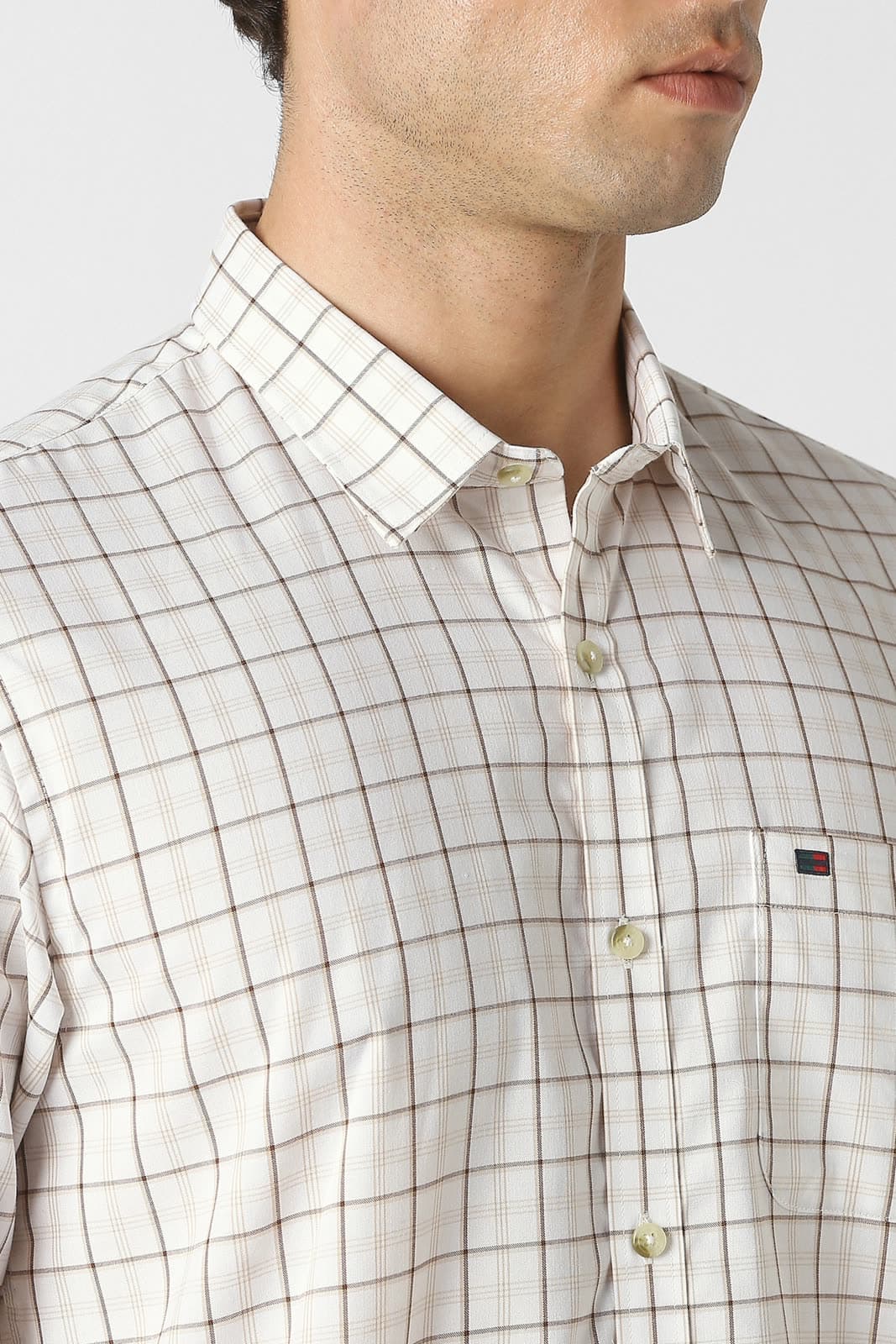 AI model wearing a real garment — live on Peter England