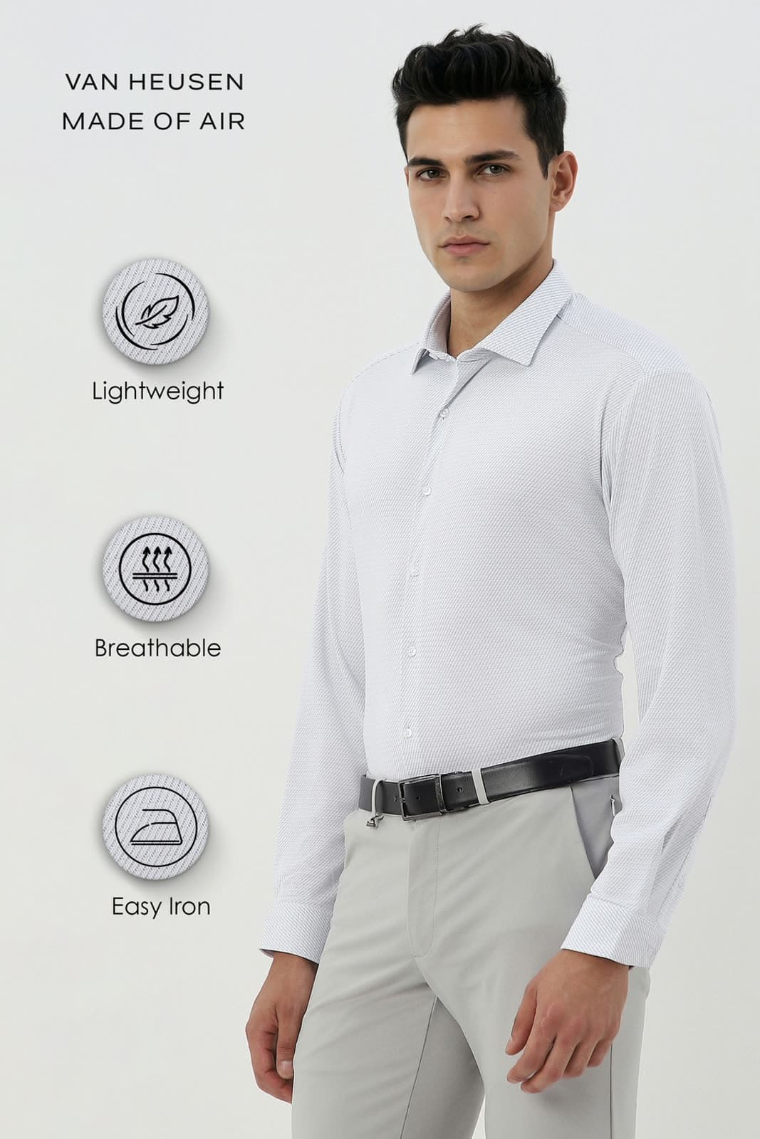 AI model wearing a real garment — live on Van Heusen