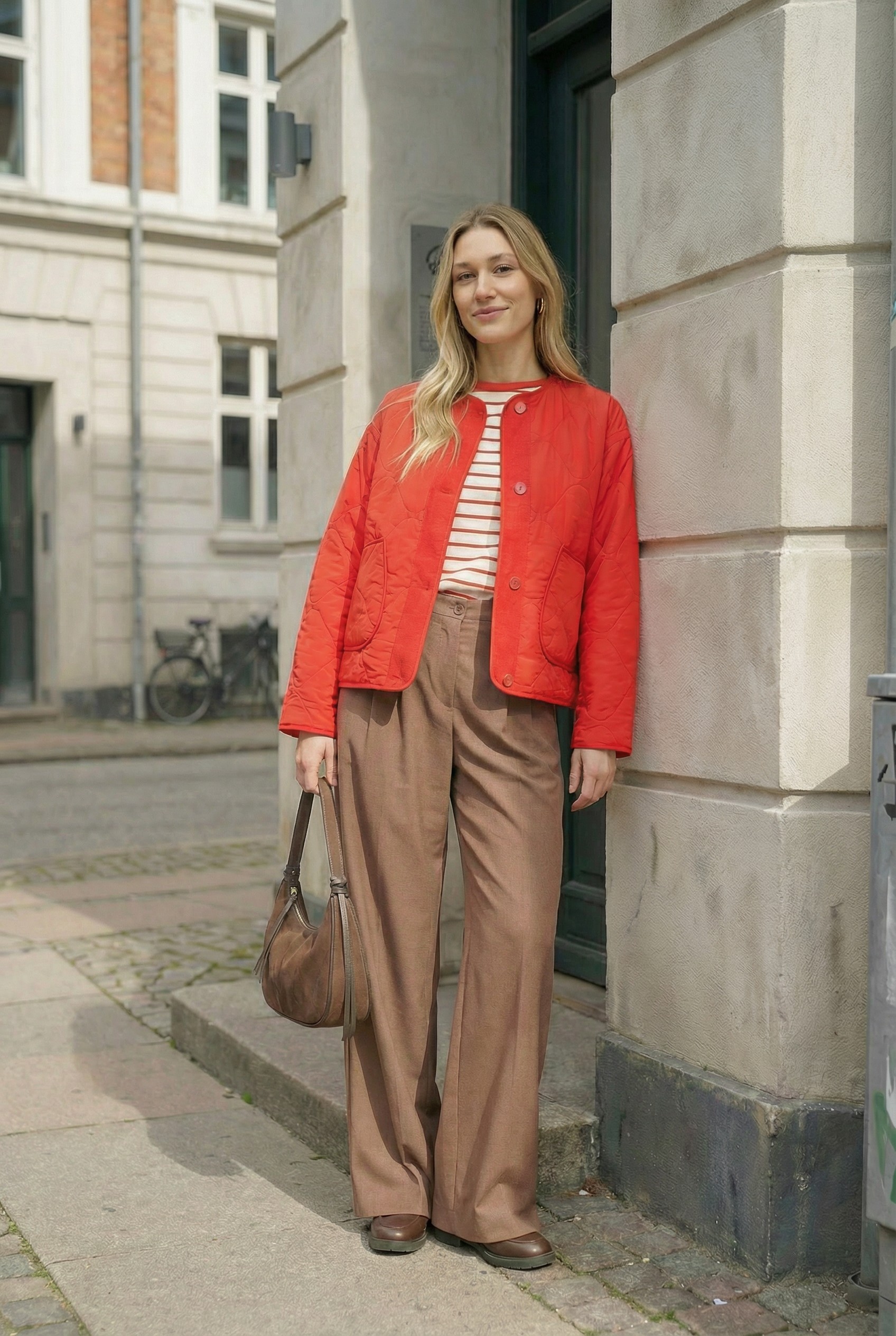 Front campaign portrait in a red jacket